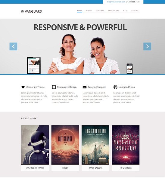 Vanguard Business & Portfolio WordPress Theme