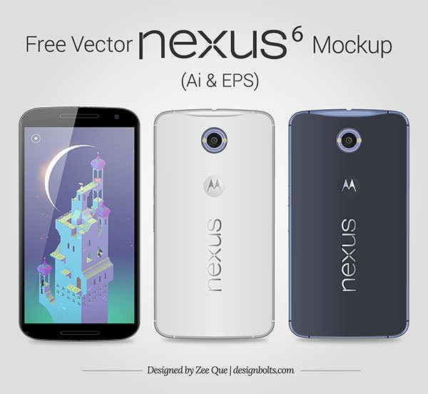 Vector Google Nexus 6 Mockup