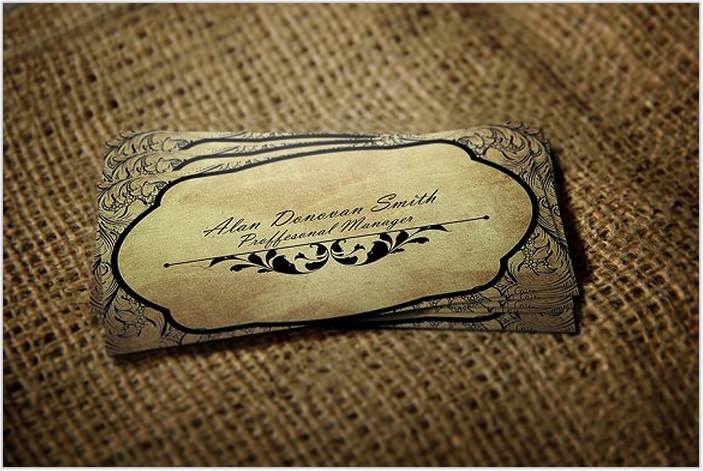 30  Top Vintage Style Business Cards Templates 2018 Templatefor
