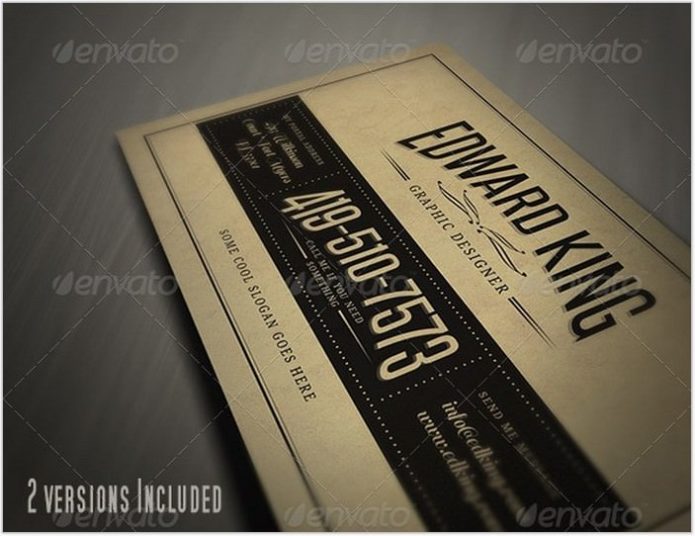 Vintage Style Business Card Template