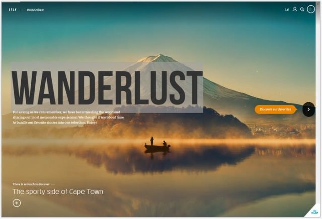 Wanderlust- Single Page Examples