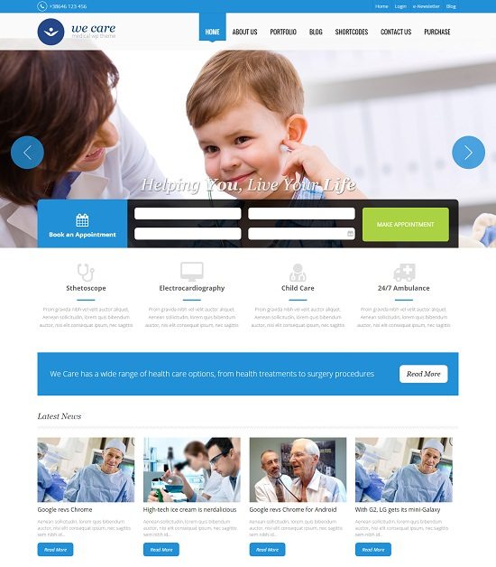 We Care - Medical & Health WordPress Theme