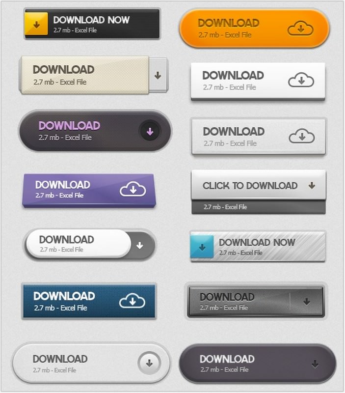 Web Download Psd Buttons