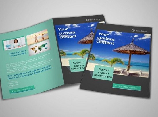 World Travel Agent Bi-Fold Brochure Template