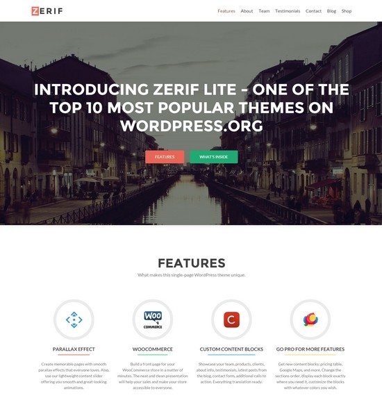 Zerif Lite - Free One Page WordPress Theme