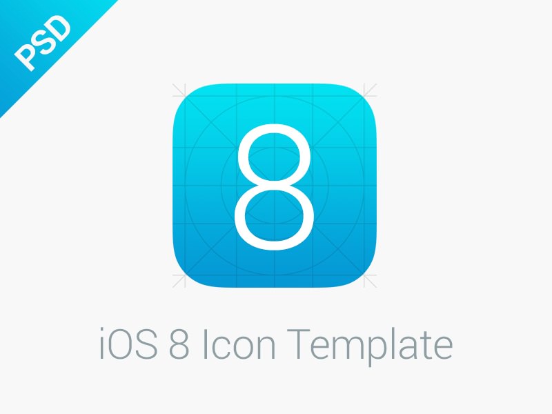 iOS 8 Icon Template