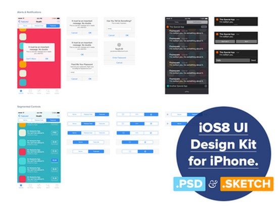 iOS 8 UI Design Kit for Free