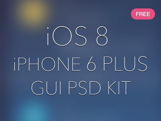 iOS 8 iPhone 6 Plus GUI PSD