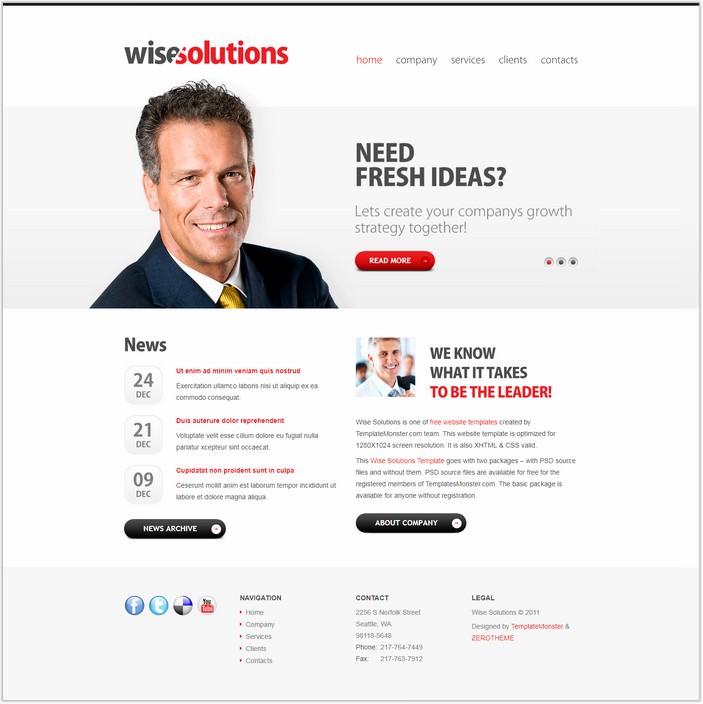 zWiseSolutions – Free Responsive Html5 Theme