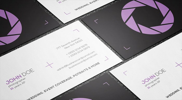 Clean & Minimal Photography Business Card Template