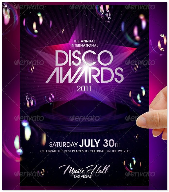 Disco Awards Party Evernt Flyer