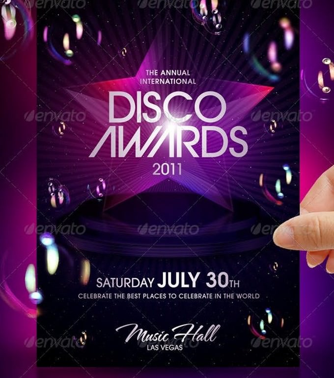 Disco Awards Party Flyer Template