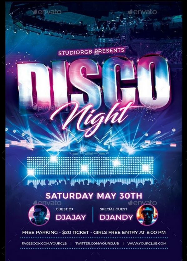 25+ Best Disco Flyer Templates - Free PSD, AI, EPS, PDF, Word - Templatefor