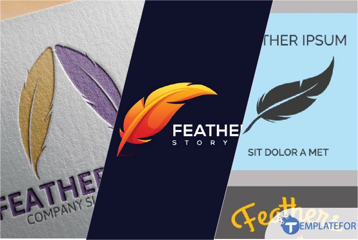 Feather Logo template