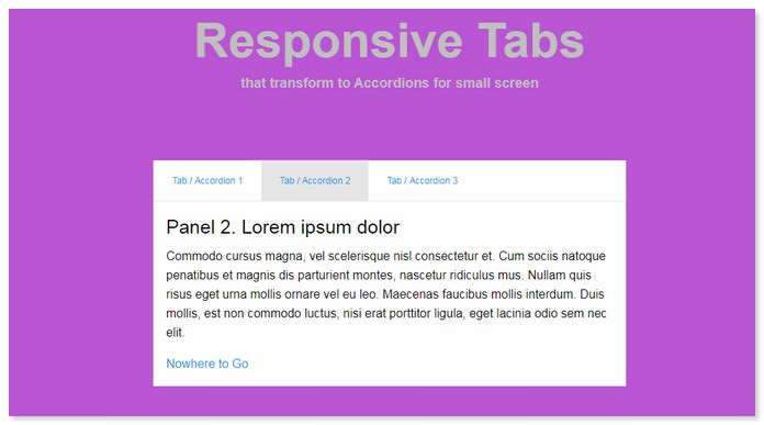 Foundation 6 Responsive Tabs to Accordions