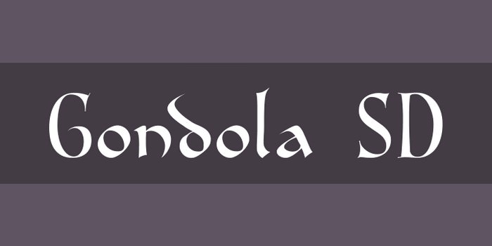 Gondola Sd Font