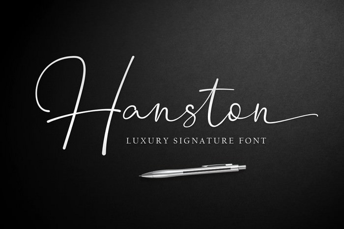 Hanston Signature Font