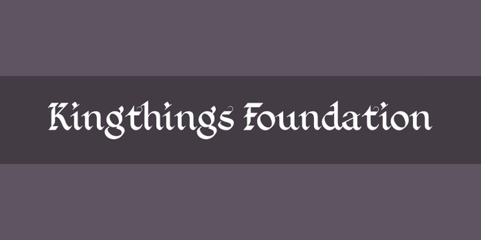 Kingthings Foundation Font