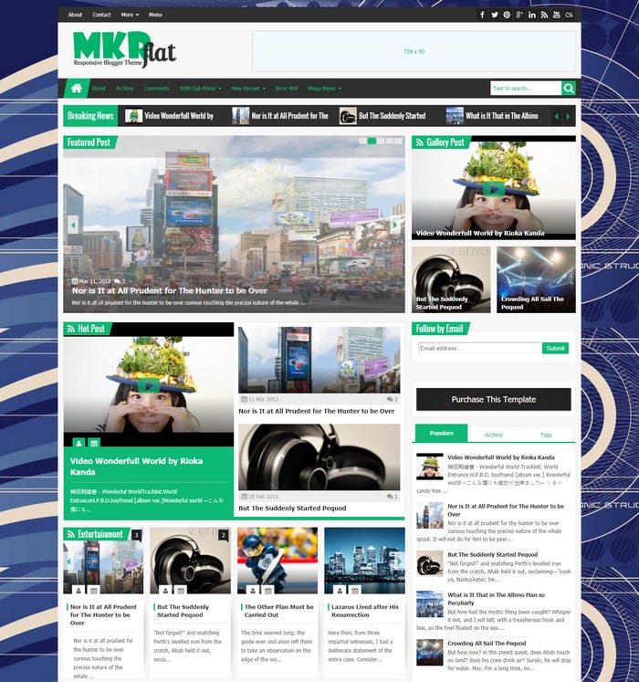MKRflat – Responsive Magazine/News Blogger Theme
