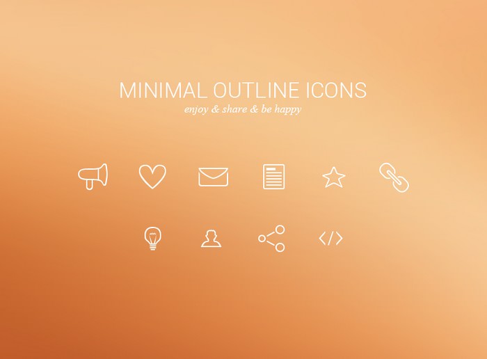 Minimal Outline Icons Freebie