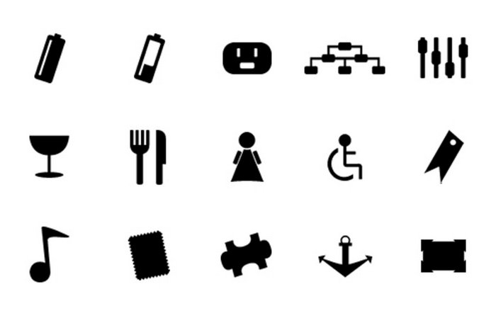 Monochrome Symbols Icon Set 4