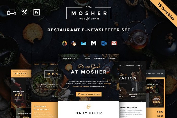 Mosher - Restaurant Email Set