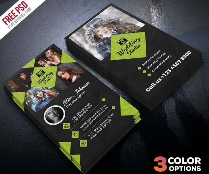 Photographer Business Card Template PSD Set
