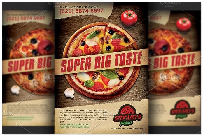 Pizza Restaurant Advertising Flyer
