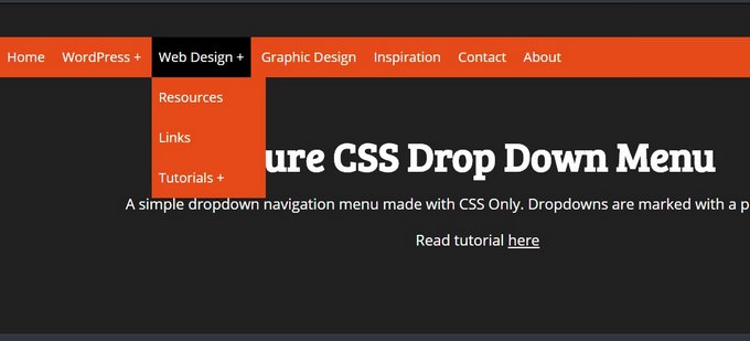Pure CSS DropDown Menu