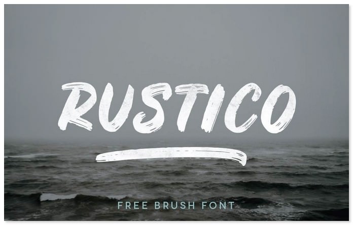 Rustico Free Bold Brush Font
