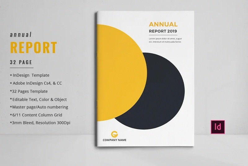 Simple Annual Report Brochure Template