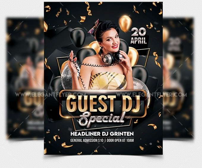 Special Guest DJ – Free Flyer Template
