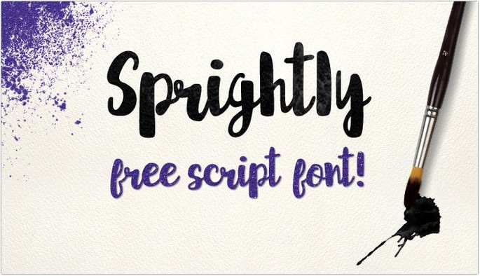 Sprightly script font