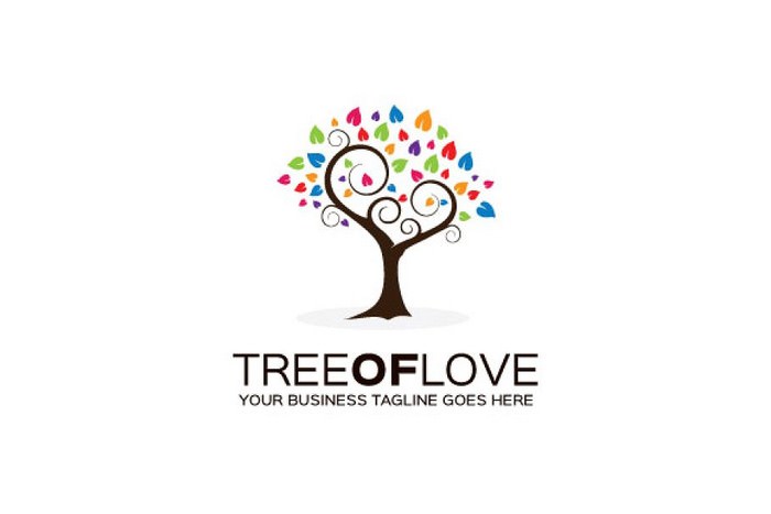 Tree-of-love Logo Template