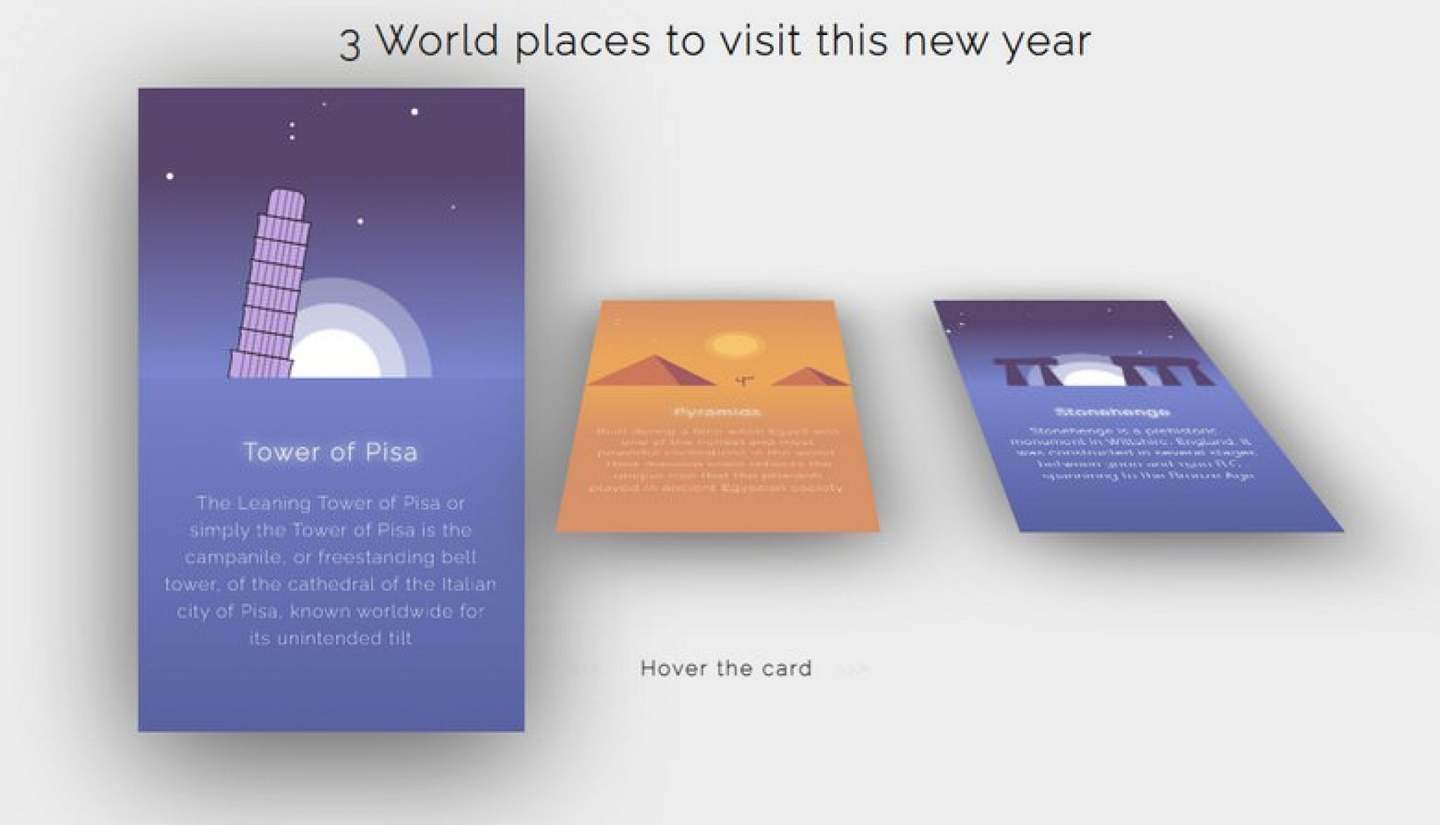 Card Hover examples