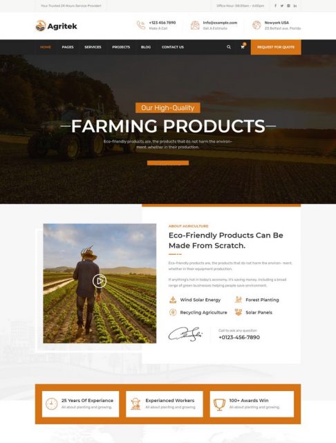 30+ Best Agriculture And Farming WordPress Themes 2023 - Templatefor