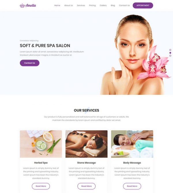 36+ Best Beauty Salon Website Templates 2020 - Templatefor