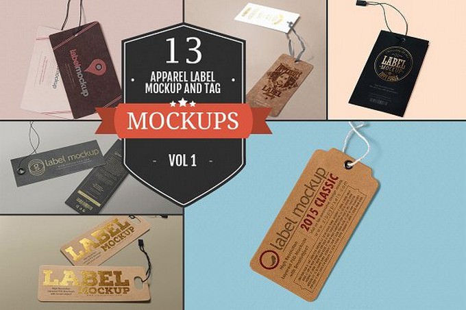 Apparel Label & Tag Mockups Vol. 1