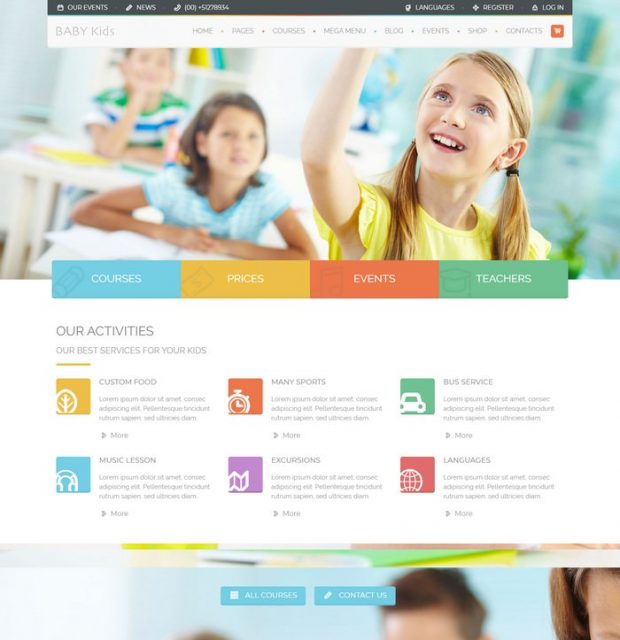 32+ Best School Website Templates 2020 Free & Premium | Templatefor