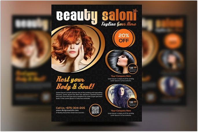 25+ Best Hair Salon Flyer Templates – 2018 - Templatefor