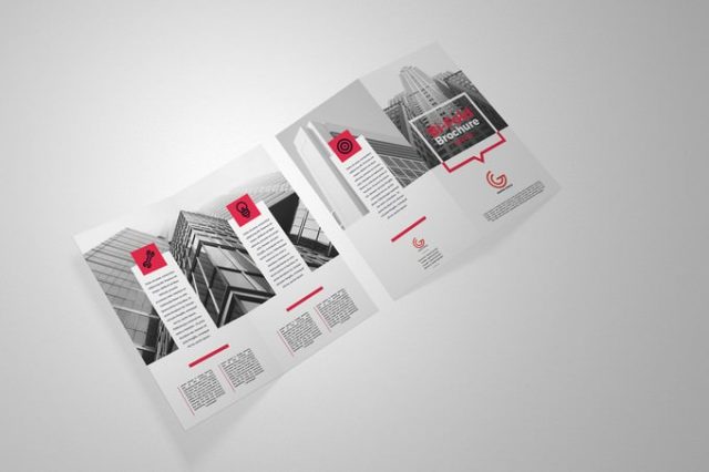 Bi-Fold Brochure Mockup PSD