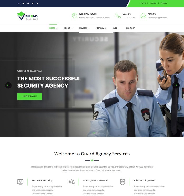 25+ Best Security Services Website Templates 2021 Templatefor