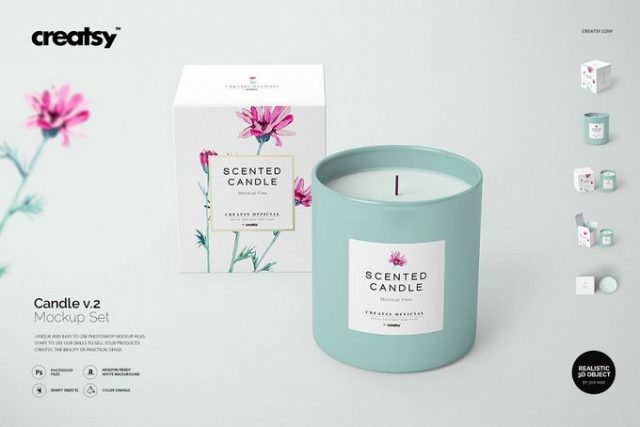 Download 20+ Creative Candle Mockup Designs & Templates - Templatefor