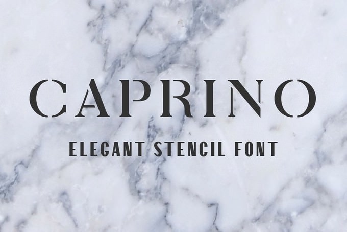Caprino Stencil Font
