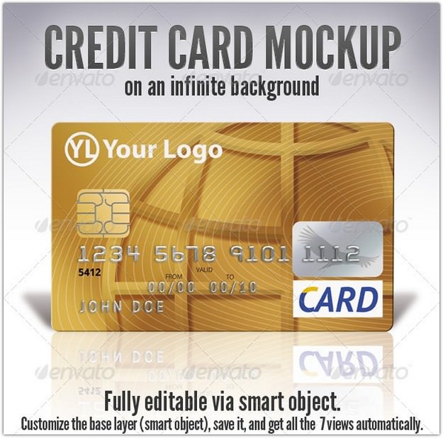 front and back credit card photoshop template