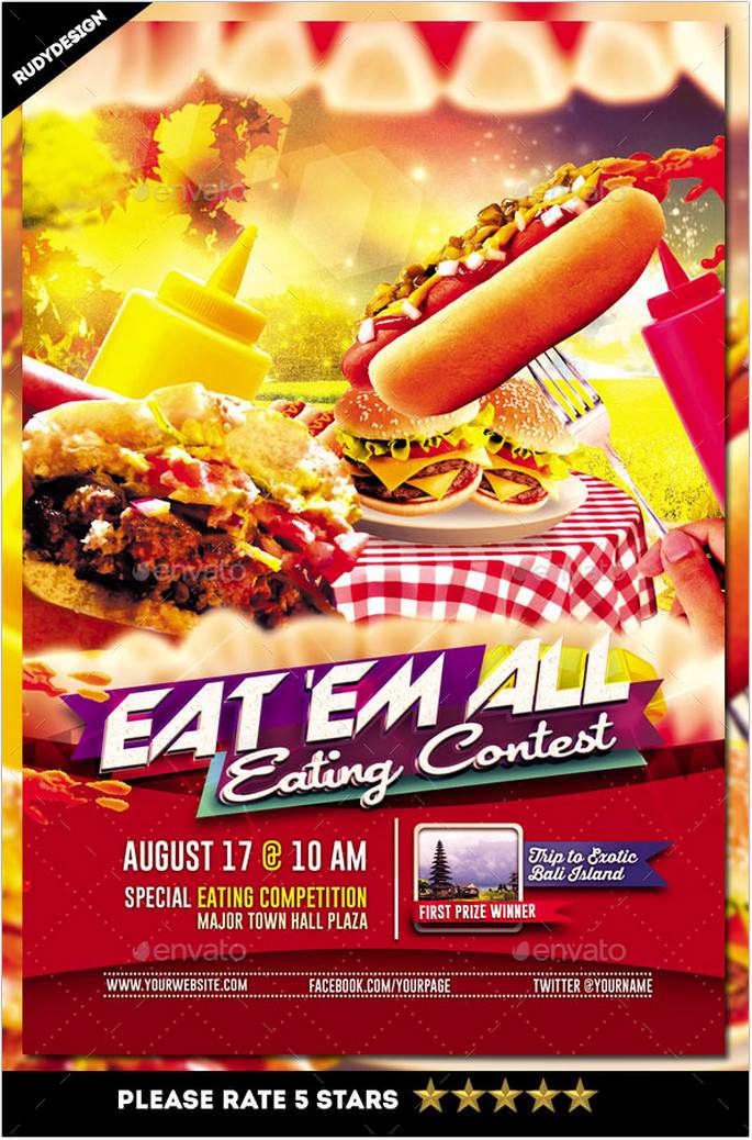 Eating Contest Flyer Template