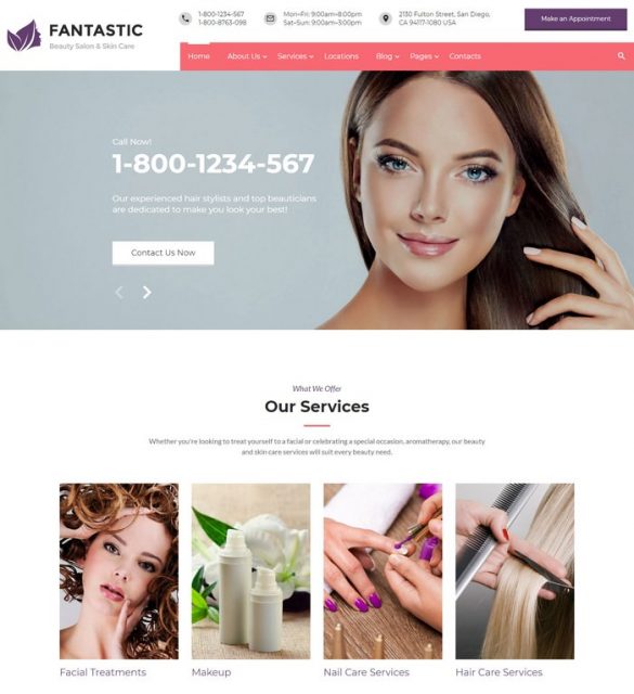 36+ Best Beauty Salon Website Templates 2020 - Templatefor