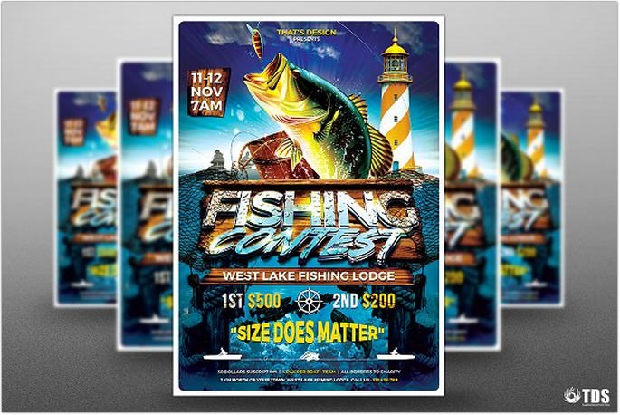 Fishing Contest Flyer Template