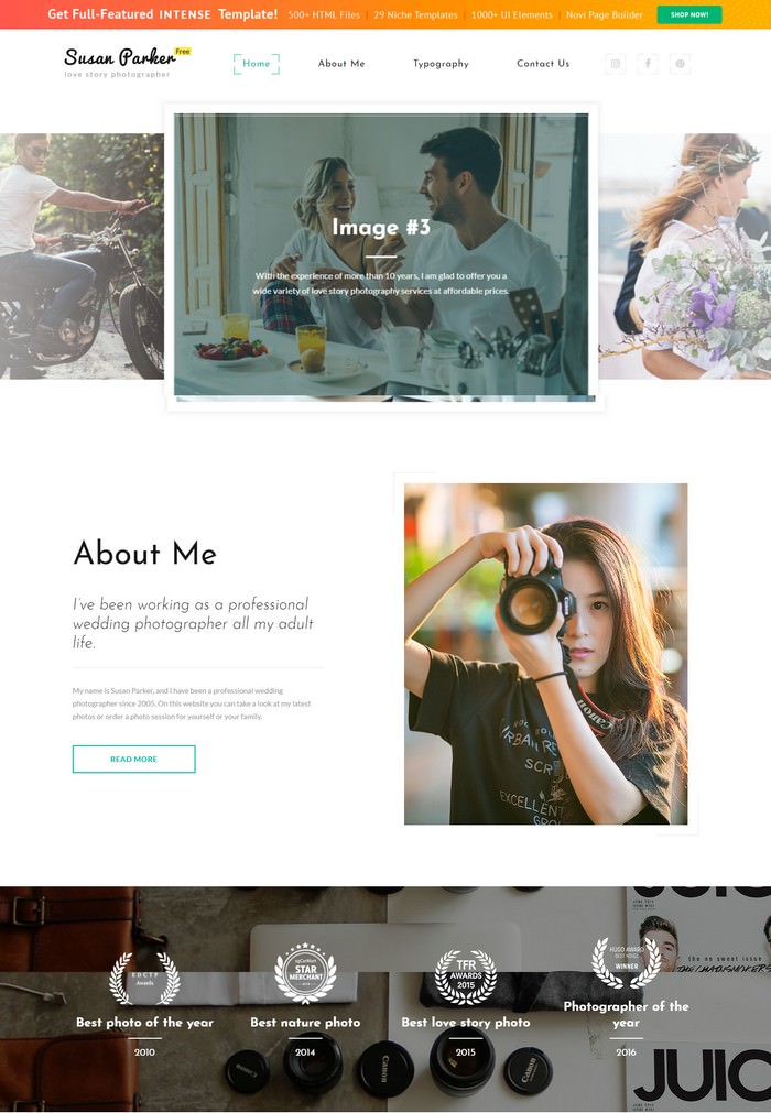 Free Bootstrap 4 HTML Template Website Template