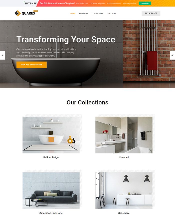 HTML5 Theme for Interior Site Website Template